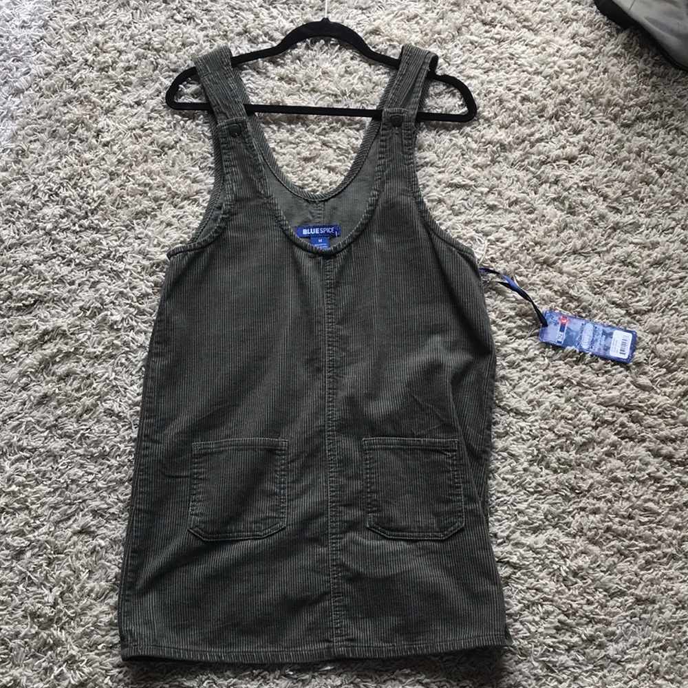Hunter Green Overall Dress